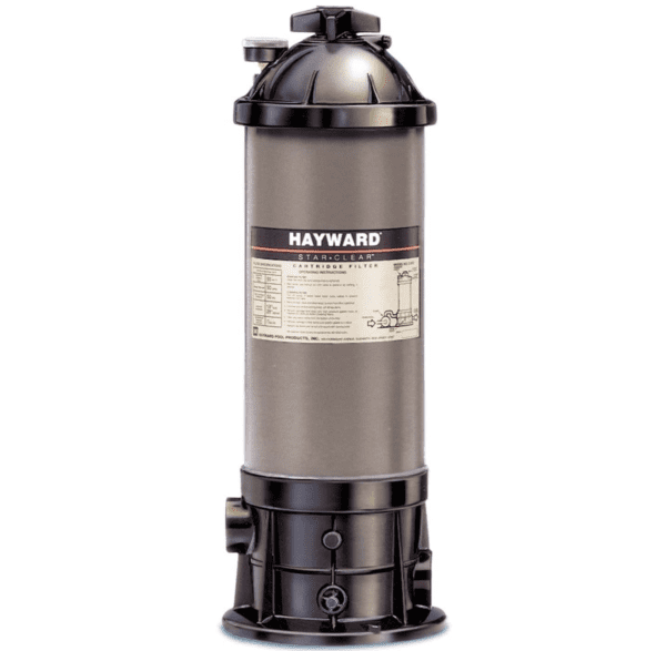 A Hayward W3C500 StarClear Cartridge Pool Filter, 50 Sq. Ft., Gray for a pool.